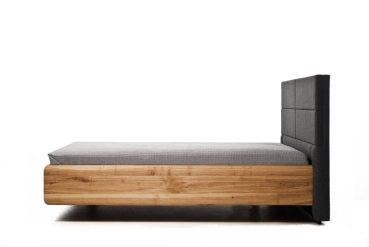 orig. BOXSPRING l Modernes Design Bett 140x200 aus Massivholz